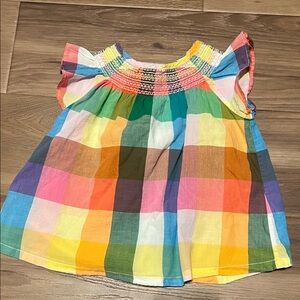 Boden Multicolor Plaid Kids Blouse